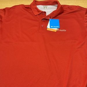 New Columbia PFG polo vented shirt orange sz L
